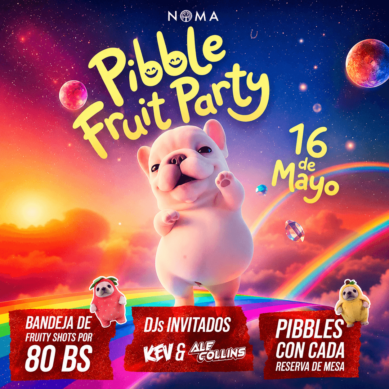 🍓🐶 PIBBLE FRUIT PARTY 🍌🌈